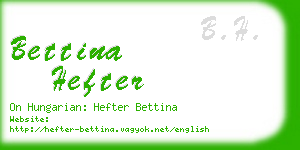 bettina hefter business card